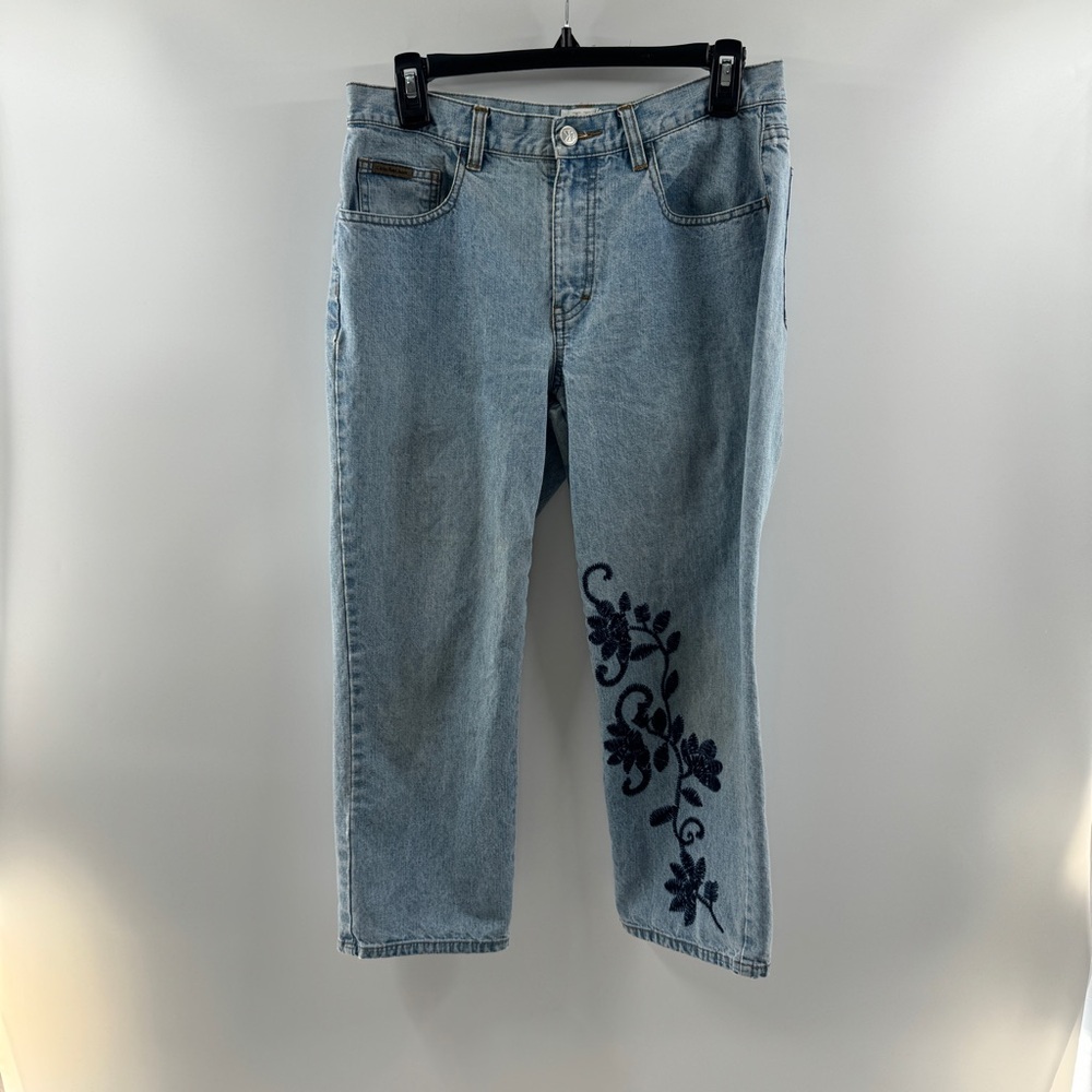 Vintage Calvin Klein Light Wash Cropped Jeans – Women’s Size 6 - Picture 2 of 9